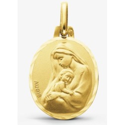 Médaille or Vierge à l'enfant 16 mm