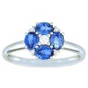 Bague Or et Saphir et 5 Diamants