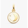 Médaille Or Lune laque Ivoire  10mm 