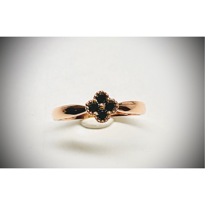 Bague Or et Diamant Noir