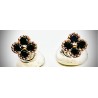 Boucles Or et Pierres 8 Diamants noirs