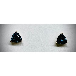 Boucles Or et Pierres Topazes Blue London