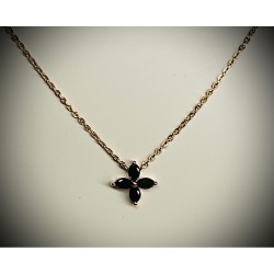 Collier Or et Pierres Diamants noirs