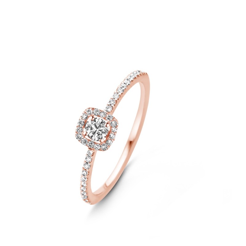 Bague Or et Diamant central 0,05 ct