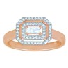 Bague Or et Diamant taille Baguette & taille Brillant