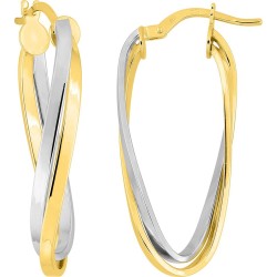 Créoles Or jaune & or blanc