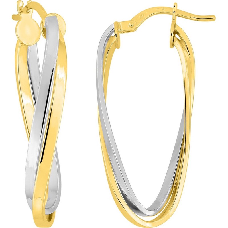 Créoles Or jaune & or blanc