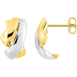 Boucles Plaquées Or jaune & blanc