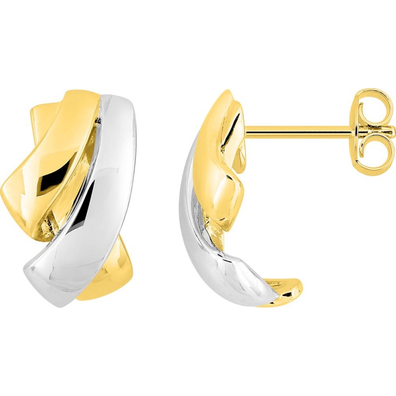 Boucles Plaquées Or jaune & blanc