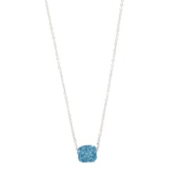 Collier Argent & Polvere bleu foncé
