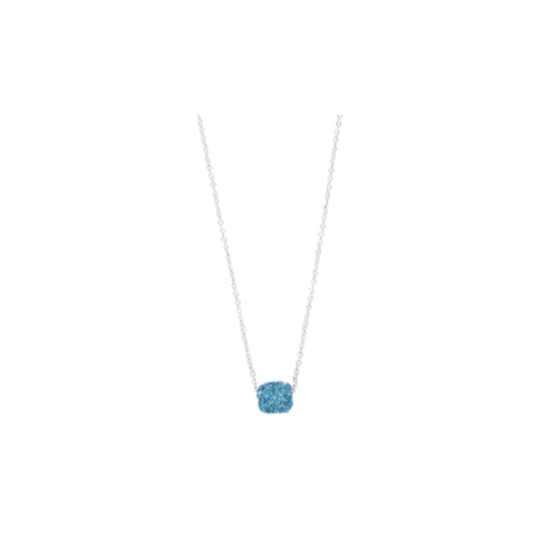 Collier Argent & Polvere bleu foncé