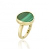 Bague Or et Pierres Fines Malachite
