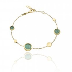 Bracelet Or et Pierres & Malachite
