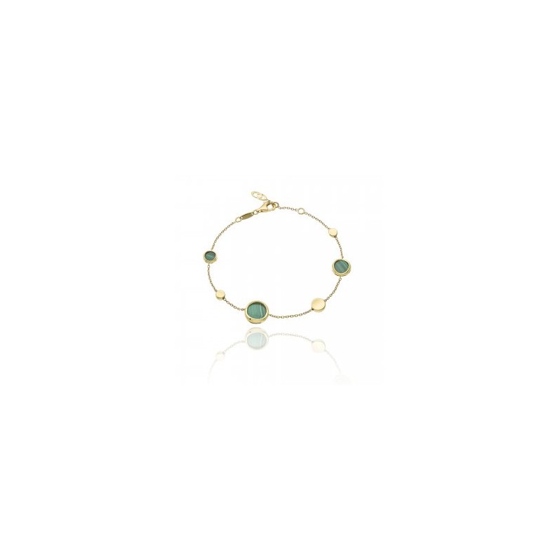 Bracelet Or et Pierres & Malachite