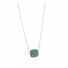 Collier Argent Polvere vert foncé