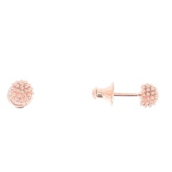 Boucles Plaquées Or rose sur Argent - PIXEL