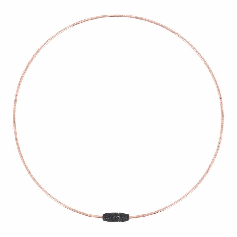 Collier Plaqué Or rose sur Argent - Polvere noir