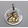 Médaille or Ange sur nacre