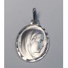 Médaille or Vierge profil 16 mm- or blanc