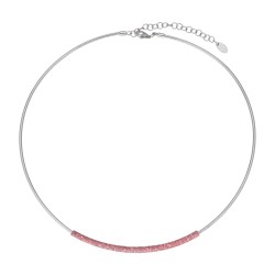 Collier Argent polvere rose Tokyo