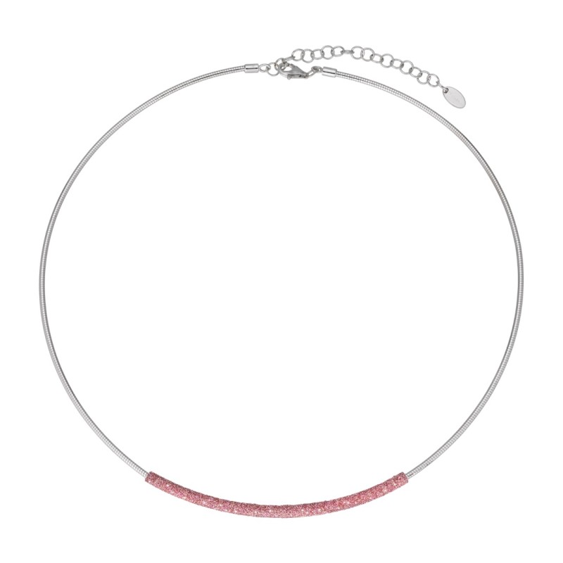 Collier Argent polvere rose Tokyo