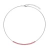 Collier Argent polvere rose Tokyo