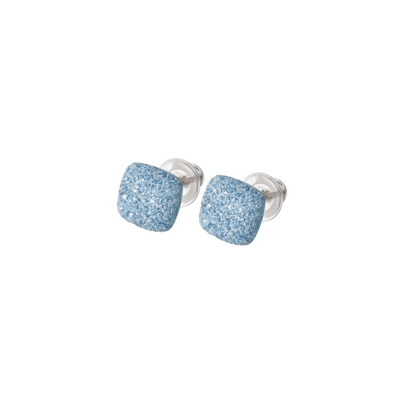 Boucles Argent polvere bleu Caraïbe