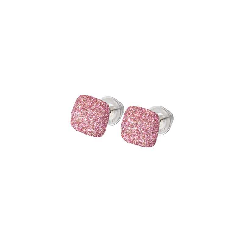 Boucles Argent polvere rose Tokyo