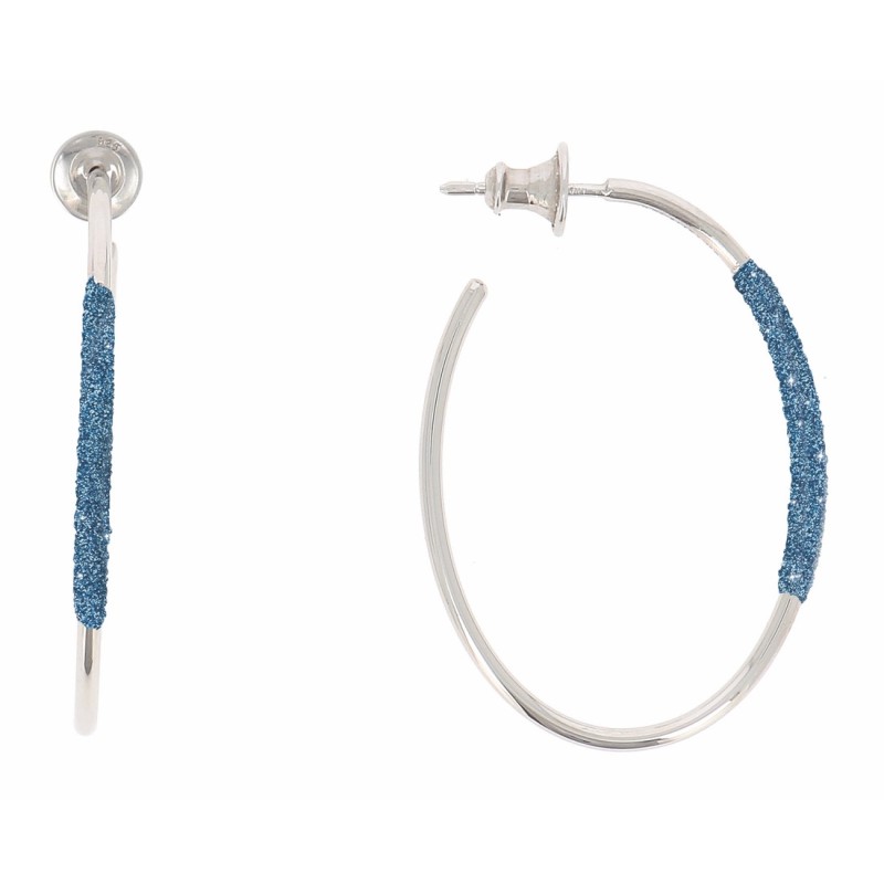 Boucles Argent polvere bleu Santorin