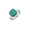 Bague Argent polvere vert Amazone
