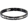Bracelet Acier Trinidad bicolore PVD noir 8 mm