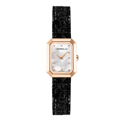 Montre Dame plaquée bracelet cuir rose & cadran nacre - Octo