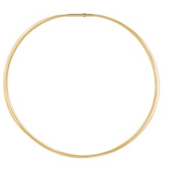 Collier Acier plaqué or jaune 10 brins - 45 cm