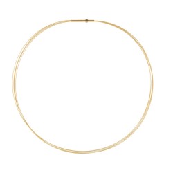 Collier Acier et acier plaqué or jaune 5 brins - 45 cm