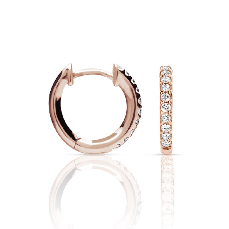 Créoles Or rose & Diamants F-GVS