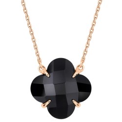 Collier Or et Pierres Onyx Trefle (4,02 cts) - Victoria