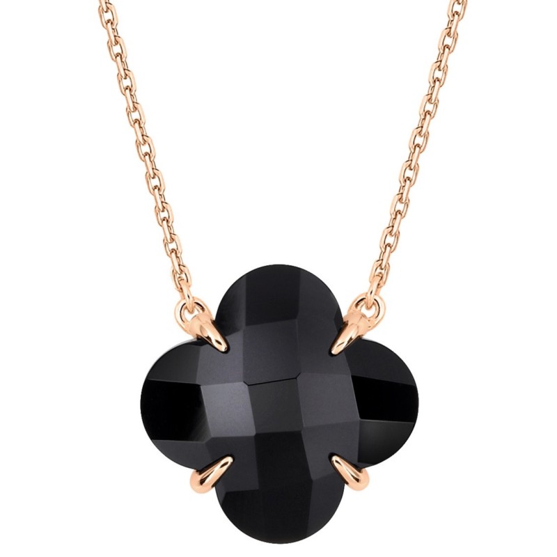 Collier Or et Pierres Onyx Trefle (4,02 cts) - Victoria