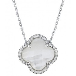 Collier Or et Pierres Diamants et Nacre- Victoria