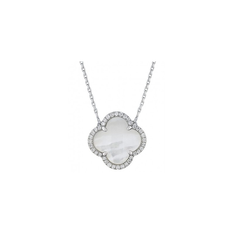 Collier Or et Pierres Diamants et Nacre- Victoria