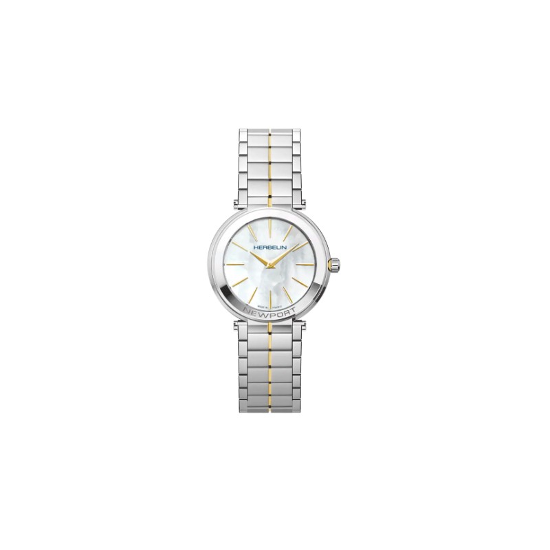 Montre Dame tour de bras Acier bicolore - Newport Slim