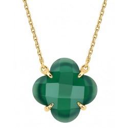 Collier Or et Pierres Agate verte - Victoria