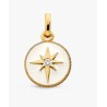 Pendentif Or et Pierres Diamant & Laque Ivoire- Etoile