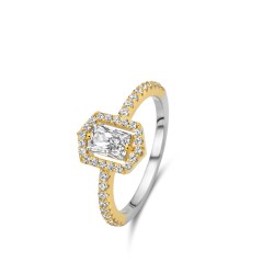 Bague plaquée or sur Argent & Oxydes