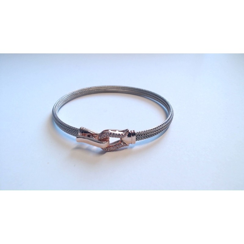 Bracelet Argent et Argent plaqué or rose