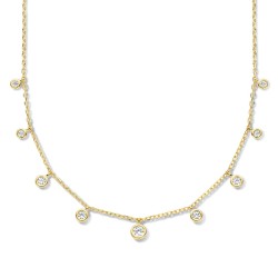 Collier Plaqué Or sur argent & Oxydes