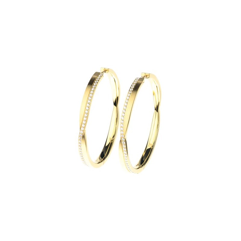 Boucles Acier plaqué or & Oxydes