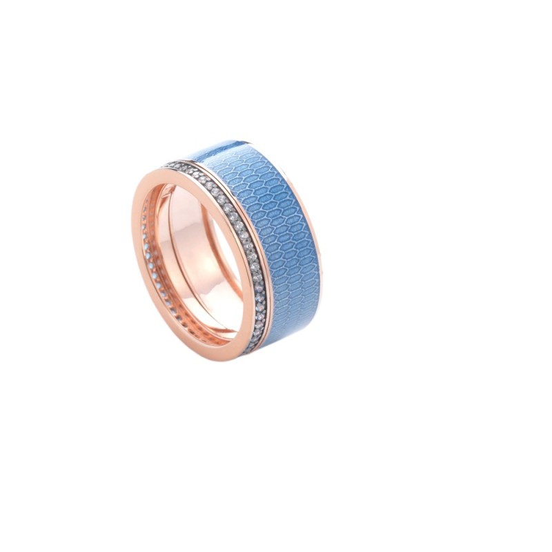 Bague plaquée or rose sur argent - Romanov