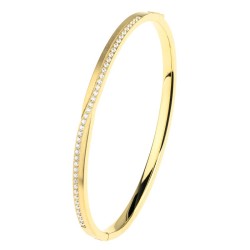 Bracelet Acier plaqué or & Oxydes