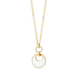 Collier Or et Pierres Diamants & Nacre