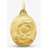 Médaille or Vierge Jeune Ovale 18 mm
